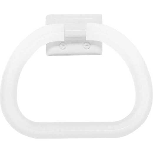 Decko White Plastic Towel Ring